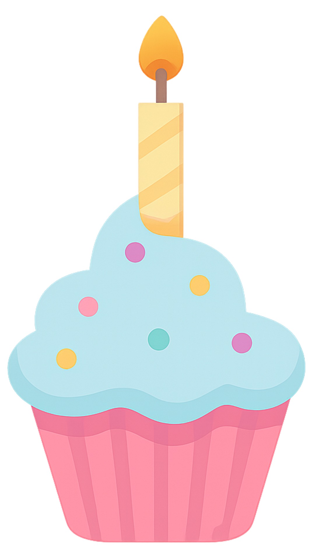 Birthday Cupcake PNG – Transparent Background Birthday cupcake PNG transparent background