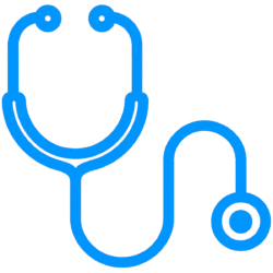 Blue stethoscope PNG transparent free download