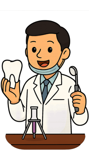 Dentist cartoon PNG transparent free download