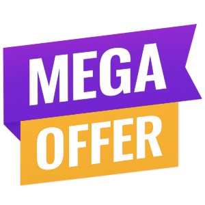 Mega Offer ribbon PNG transparent free download