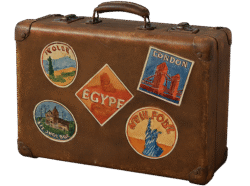Retro suitcase PNG transparent free download