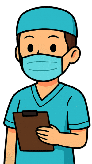 Surgeon with mask PNG transparent background