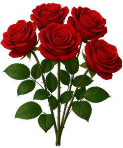 Red roses PNG transparent free download