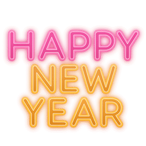 Glowing Neon Happy New Year PNG Transparent Background Free Download | DehraFlicks Glowing neon Happy New Year PNG transparent background for festive, party, and celebration designs