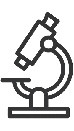 Microscope icon PNG transparent background for science projects, lab presentations, and educational designs