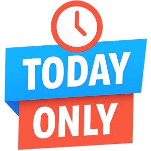 Today Only Offer PNG transparent background for sales banners, promotions, and marketing graphics