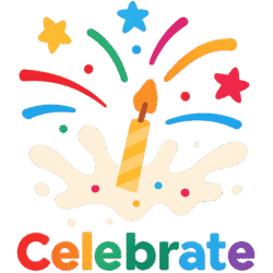 Celebrate PNG transparent background with confetti and festive colors for party edits