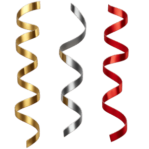 Party Ribbon PNG Transparent Background Free Download | DehraFlicks Party ribbon PNG transparent background for celebration, birthday, and festive designs