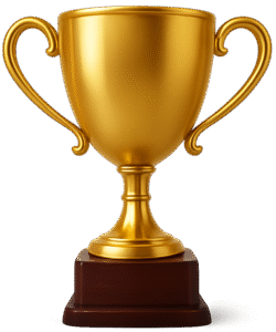 Trophy PNG transparent background for award, achievement, and celebration designs