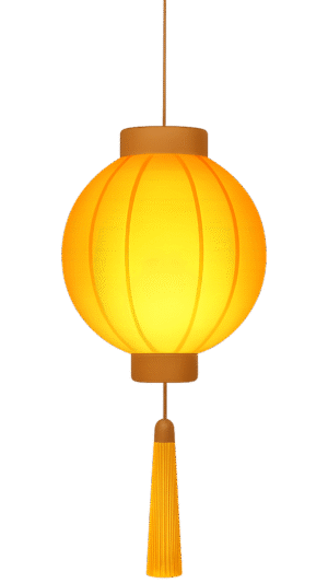 Lantern PNG transparent background – warm glowing Sankranti lamp for festive design