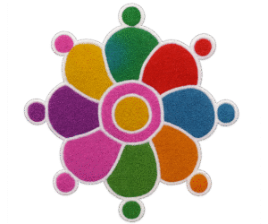 Rangoli PNG transparent background – colorful Indian festive floor art for Sankranti designs