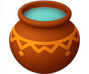 Sankranti Pot PNG transparent background – traditional mitti ka ghada with water for festive design