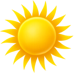 Sun PNG for Makar Sankranti – bright yellow sun with transparent background