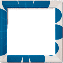 Wooden Frame PNG – white photo frame png format with blue floral design