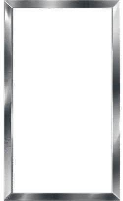 Crystal photo frame PNG with shiny transparent edges in high-quality photo frame png format