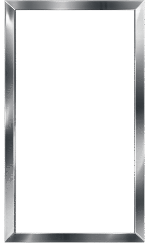 Crystal photo frame PNG with shiny transparent edges in high-quality photo frame png format