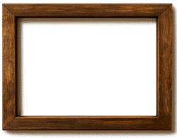 Dark wood photo frame PNG with rich wooden texture in high-quality photo frame png format