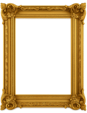 photo frame png gold with shiny premium finish in high-quality photo frame png format