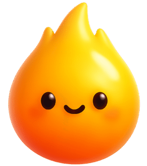 3D Cartoon Fire PNG – Cute Flame Transparent 3d cartoon fire png cute stylized flame with transparent background