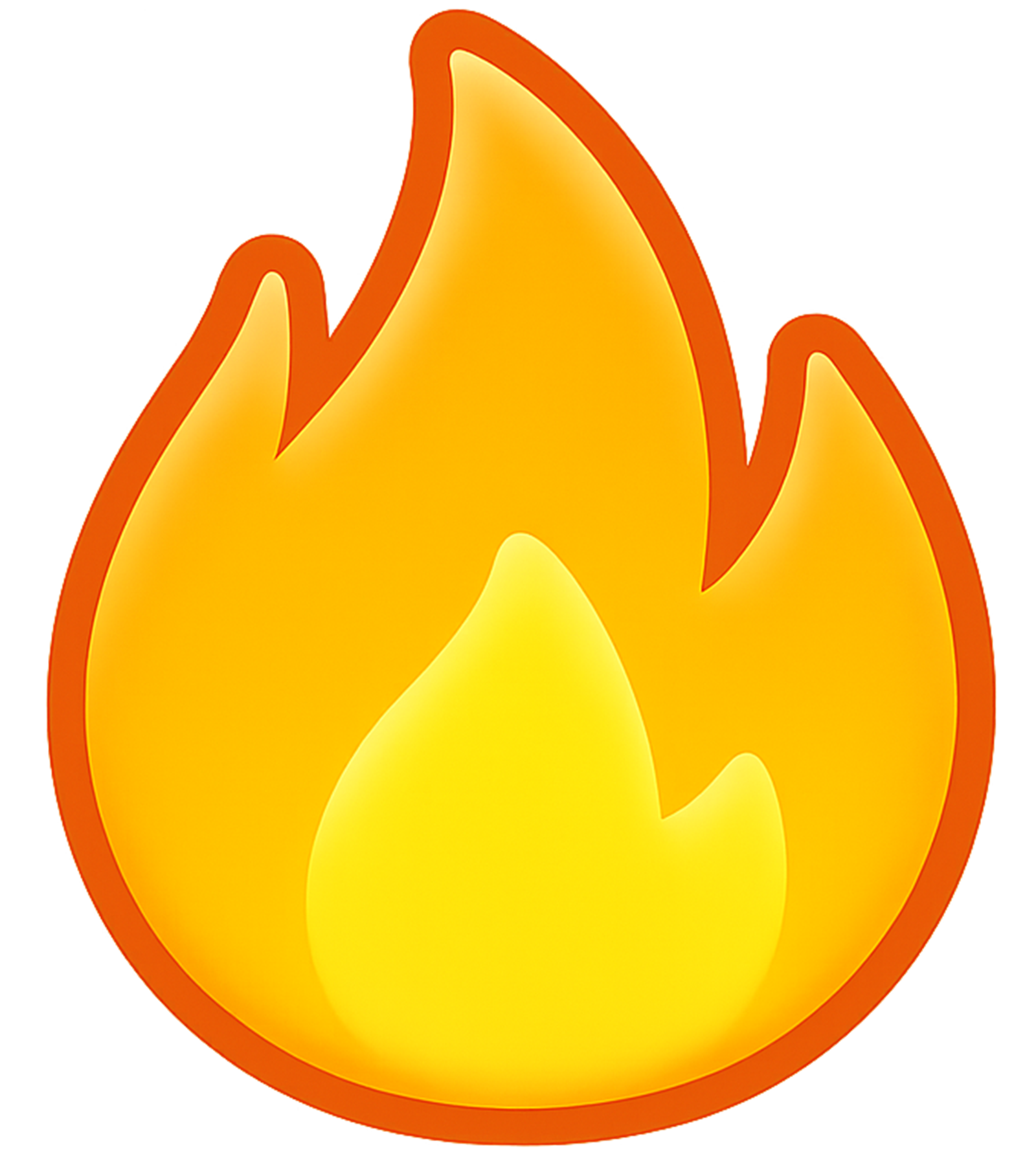 fire emoji png classic flame emoji with transparent background