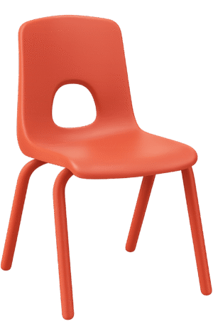 Plastic school chair png with molded student chair design on transparent background