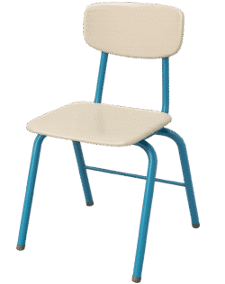 student chair png transparent background school study chair blue metal frame