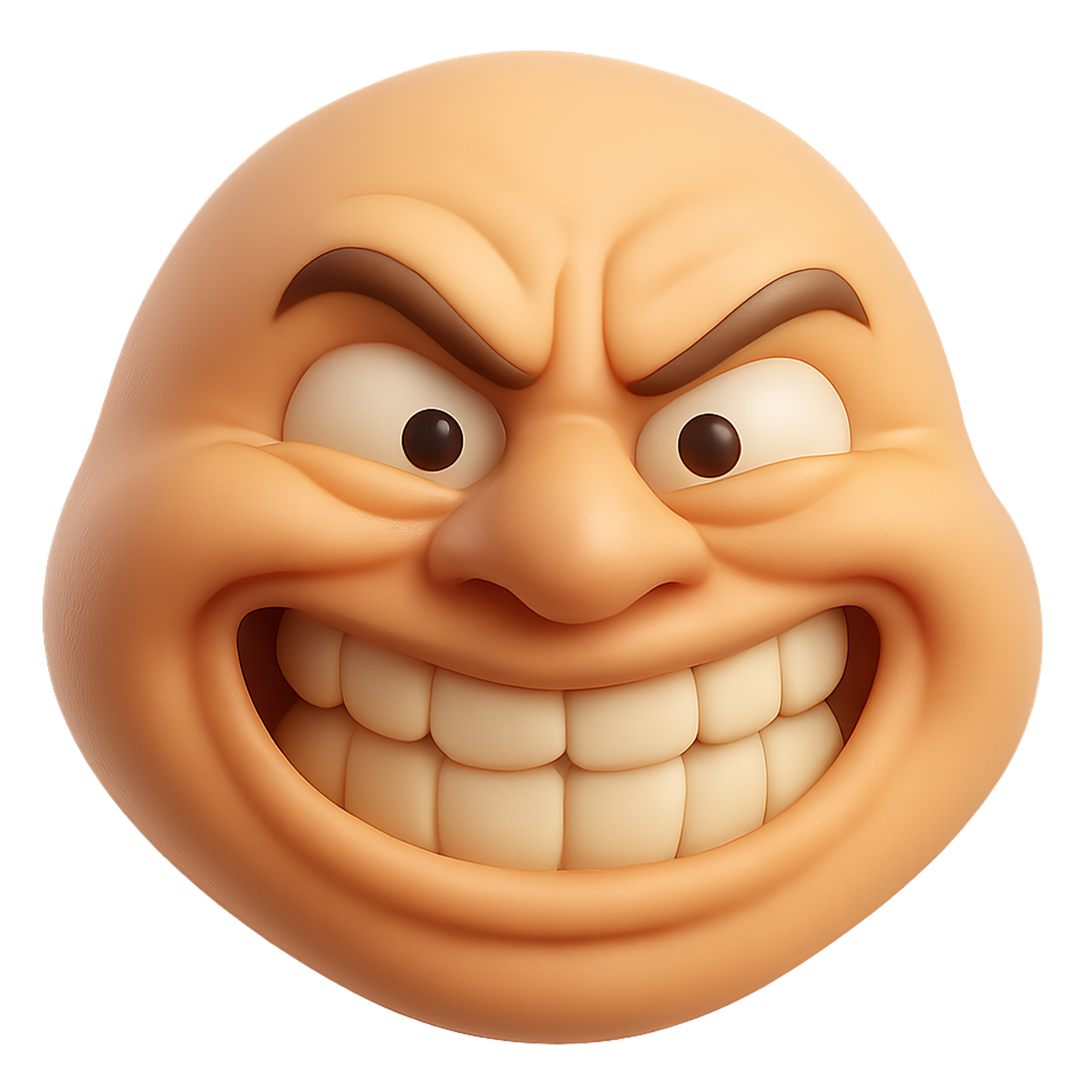 3d meme troll face png smiling meme face transparent background