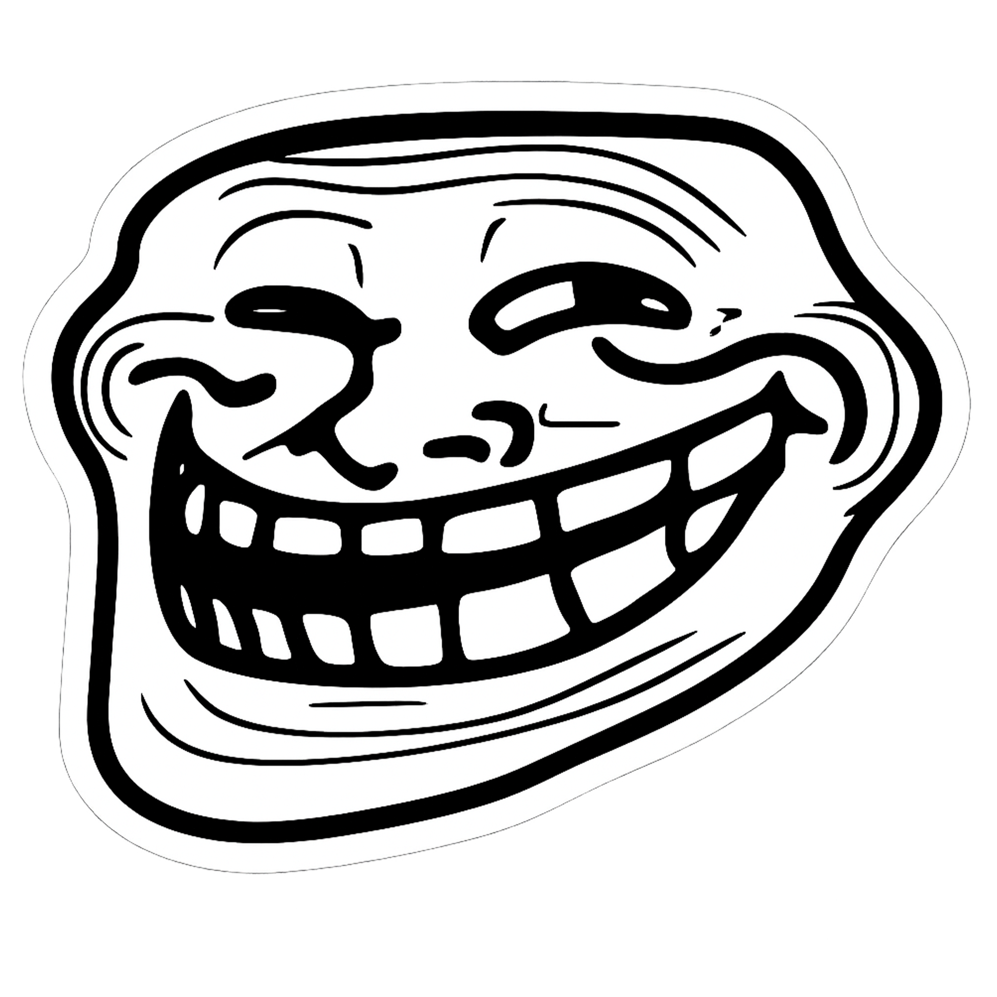 Troll Face Sticker PNG – Transparent Meme Sticker Troll Face Sticker PNG transparent meme sticker high resolution