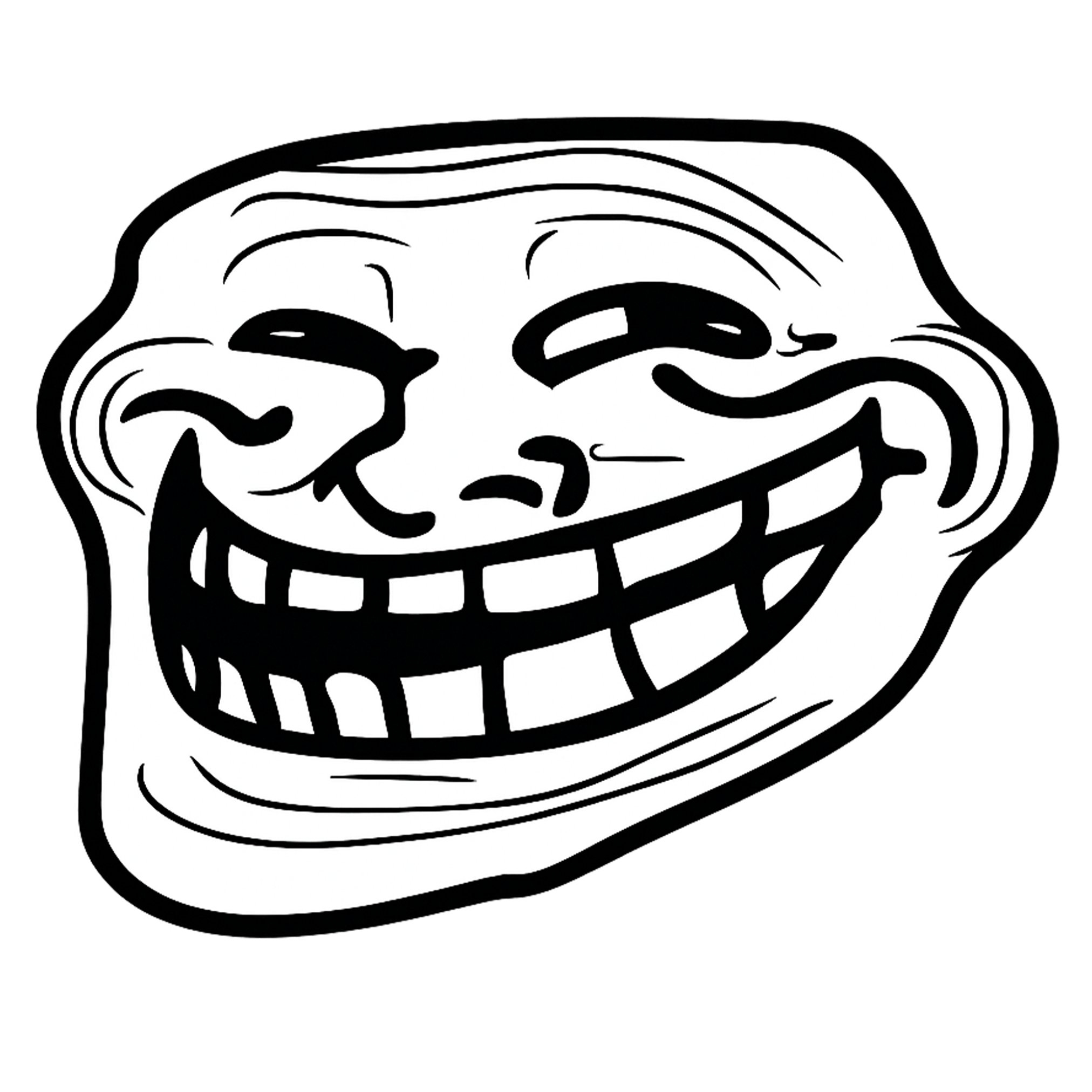 Troll Face Transparent Background PNG – Classic Meme Face Troll Face Transparent Background PNG meme face high resolution