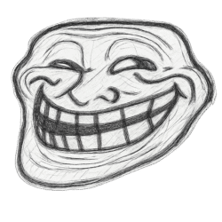 doodle troll face png hand drawn meme face transparent background