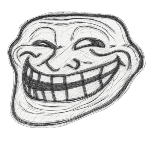 doodle troll face png hand drawn meme face transparent background