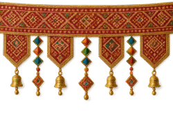 Patola Toran PNG – Traditional Gujarati Toran PNG Transparent patola toran png traditional gujarati toran decoration transparent background festive toran png