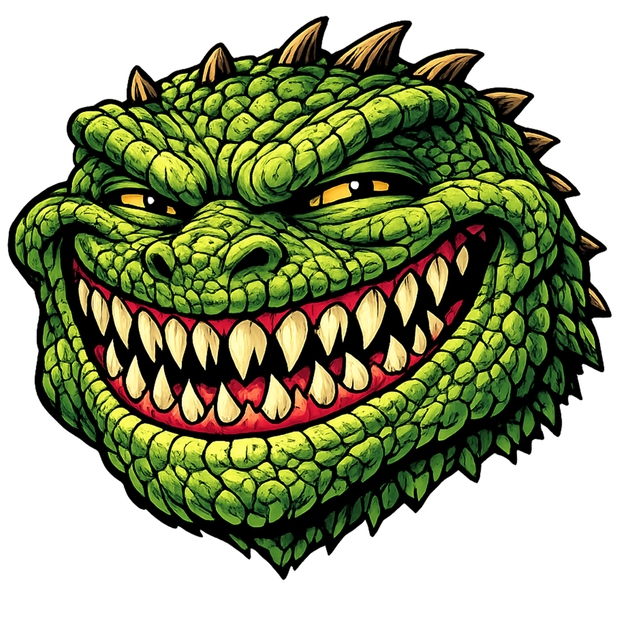 dinosaur troll face png green reptile meme face transparent high resolution
