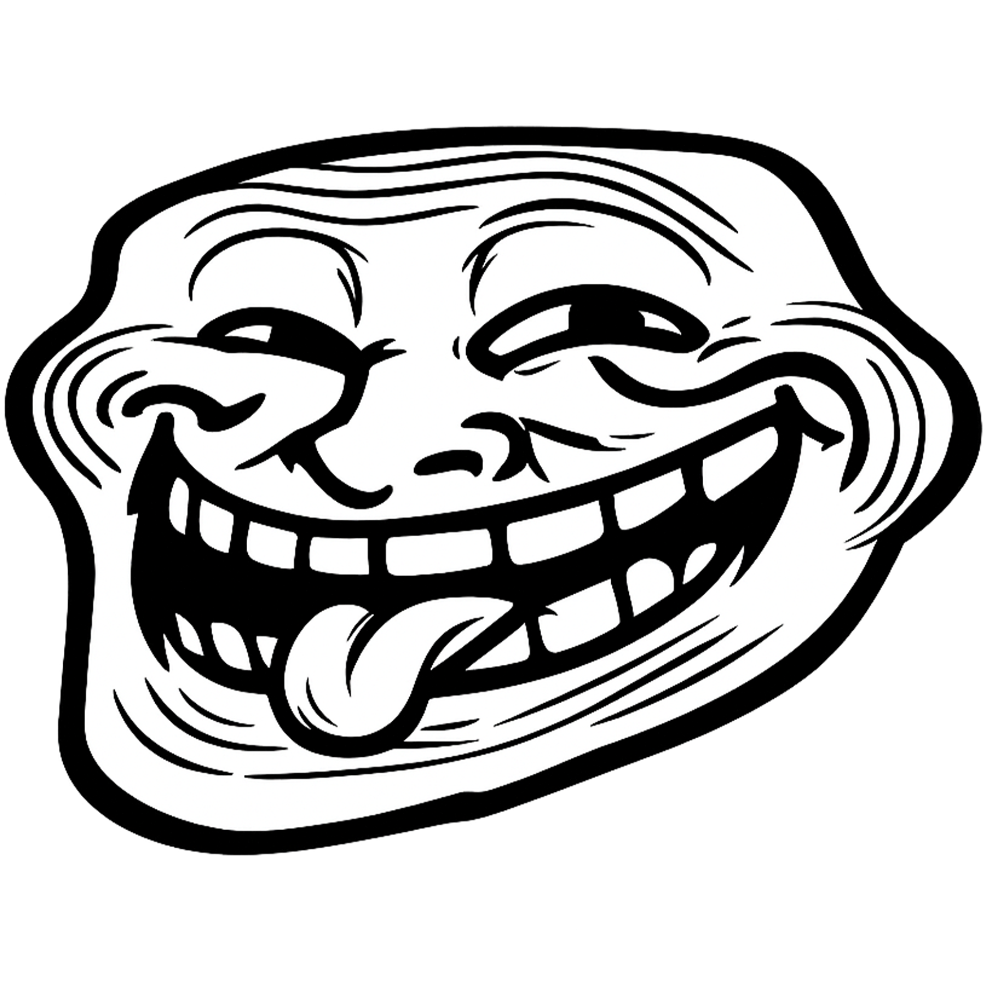 Playful Troll Face PNG Transparent Funny Meme playful troll face png transparent funny tongue out meme expression
