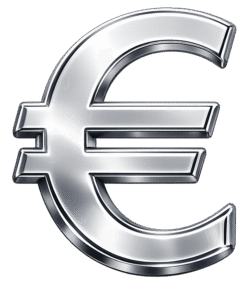 Euro Icon PNG Free Download Euro Icon PNG metallic silver euro currency symbol with transparent background for banking, finance, and investment designs