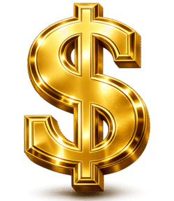 gold luxury dollar icon png with metallic 3d dollar symbol transparent background
