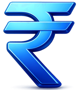 rupee icon png blue glossy indian currency symbol transparent background high resolution