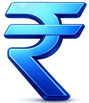 rupee icon png blue glossy indian currency symbol transparent background high resolution