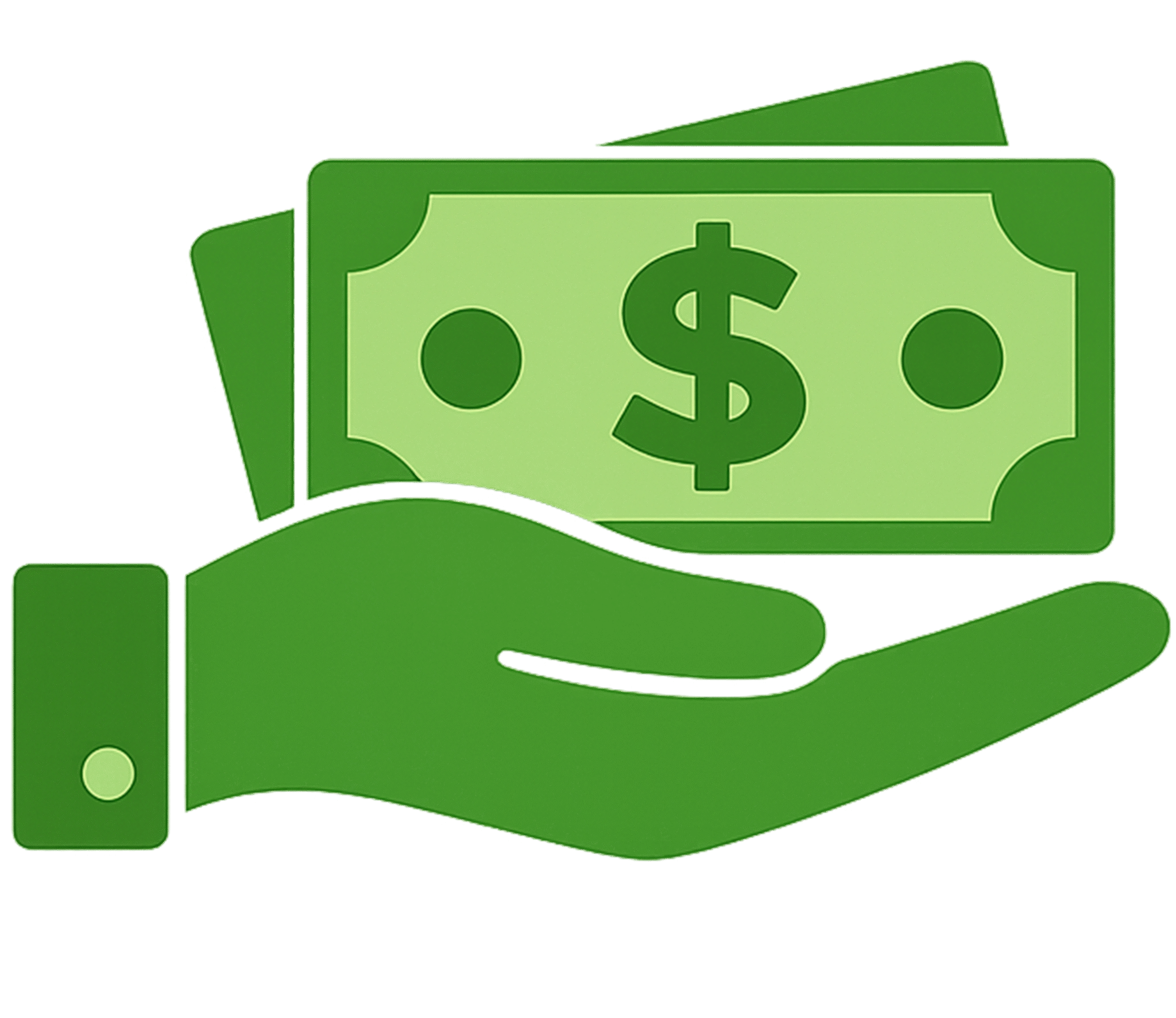 cash payment icon png with hand holding money symbol transparent background