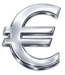 Euro Luxury Icon PNG Free Download Euro Luxury Icon PNG premium metallic euro currency symbol with chrome silver finish and transparent background