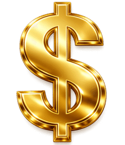 gold dollar symbol png with luxury metallic 3d dollar currency icon transparent background