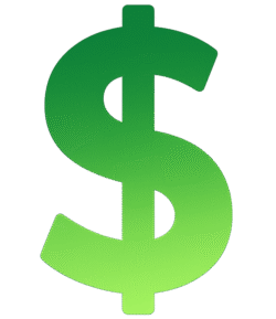 gradient dollar icon png green currency symbol transparent background