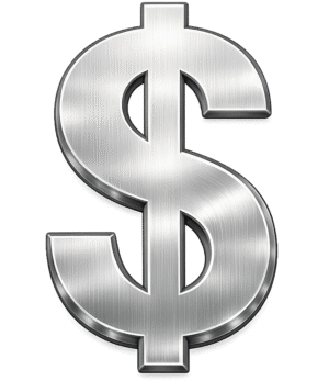 metal dollar icon png chrome currency symbol transparent background high quality