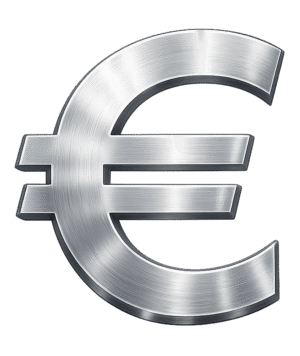 Metal Euro Icon PNG Free Download Metal Euro Icon PNG Transparent Silver Currency Symbol Free Download
