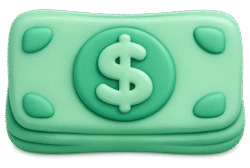 money icon clay 3d png soft green dollar symbol clay style transparent background