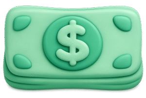 money icon clay 3d png soft green dollar symbol clay style transparent background