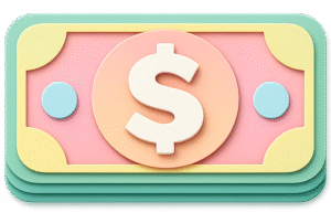 money icon paper cut png colorful currency symbol paper style transparent background