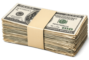 money stack png bundle of cash dollar notes transparent background high quality