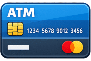 ATM Card Icon PNG Transparent Debit Card Banking Illustration