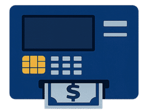 ATM Icon PNG Transparent Cash Machine Banking Illustration